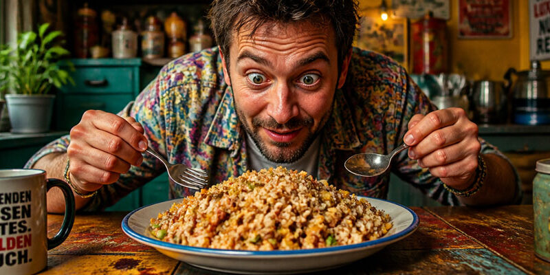 Mann - Essen - Mahlzeit (Bild: Magnific AI)