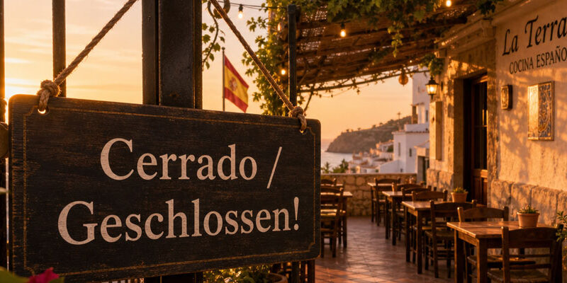 Geschlossenes, spanisches Restaurant (Bild: Magnific AI)