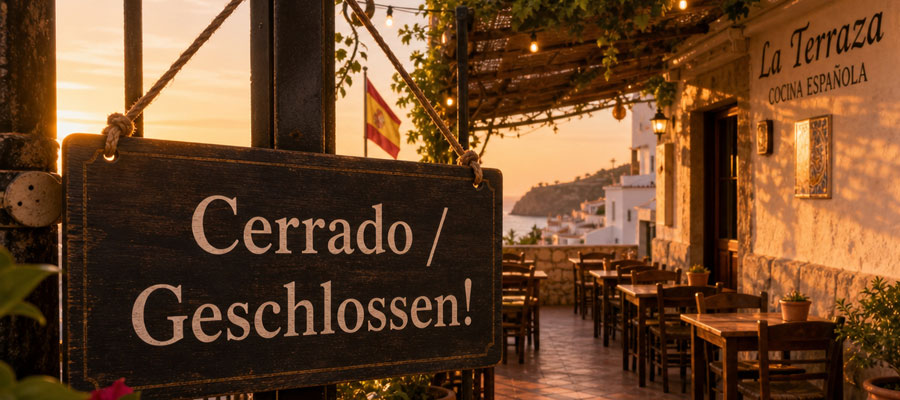 Geschlossenes, spanisches Restaurant (Bild: Magnific AI)