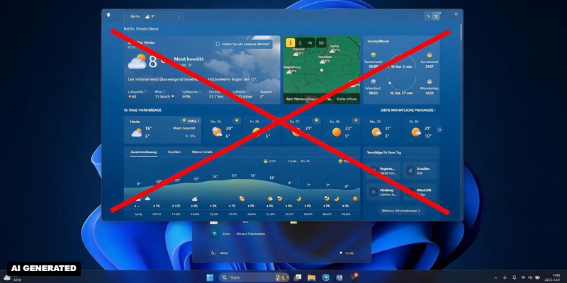 Windows 11 Wetter-App (Bild: Microsoft / Magnific AI)